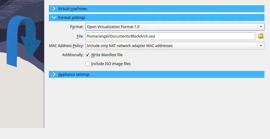 format settings